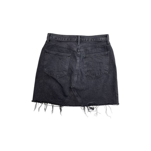 Agolde Quinn High Rise Skirt Denim Button Fly 28 - Picture 8 of 8